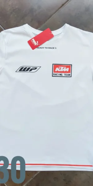 Camiseta Racing - Pum KTM Lineas Mangas - Blanco