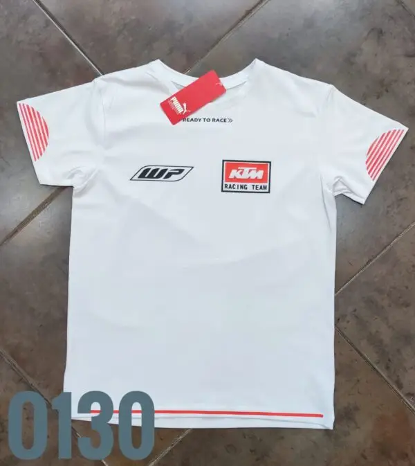Camiseta Racing - Pum KTM Lineas Mangas - Blanco