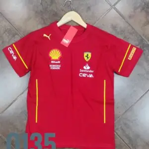 Camiseta Racing - Pum Ferrari Lineas Amarillas - Rojo