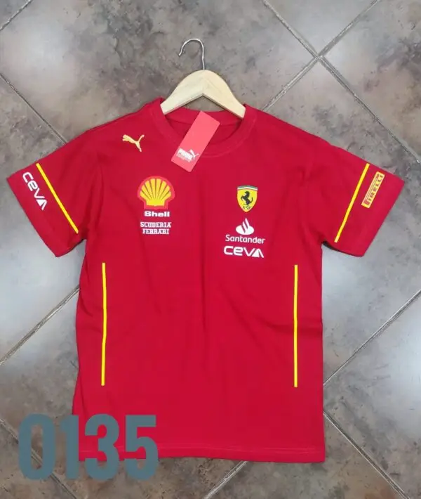 Camiseta Racing - Pum Ferrari Lineas Amarillas - Rojo