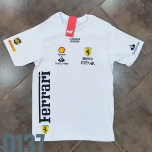Camiseta Racing - Pum Ferrari Lateral - Blanco