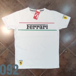 Camiseta Racing - Ferrari Dorado - Blanco