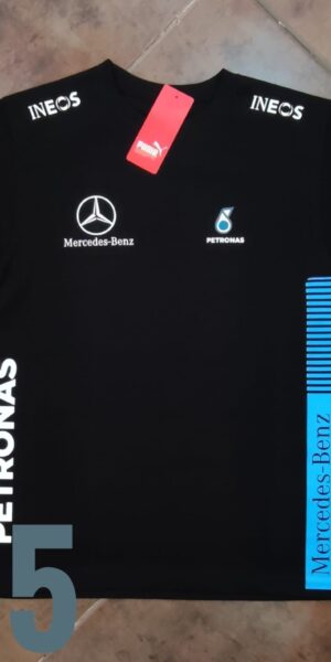 Camiseta Racing - Pum Mercedes Benz Linea Lateral - Negro