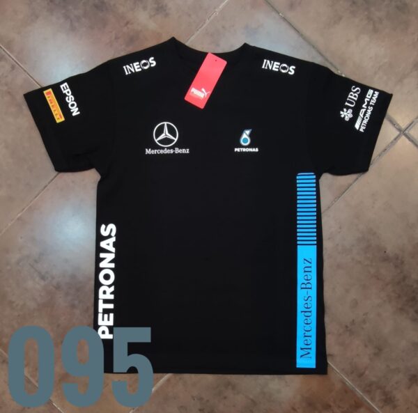 Camiseta Racing - Pum Mercedes Benz Linea Lateral - Negro