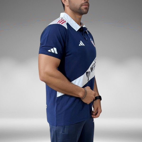Polo Curva - Junior WPlay - Azul Oscuro/Blanco - Image 3