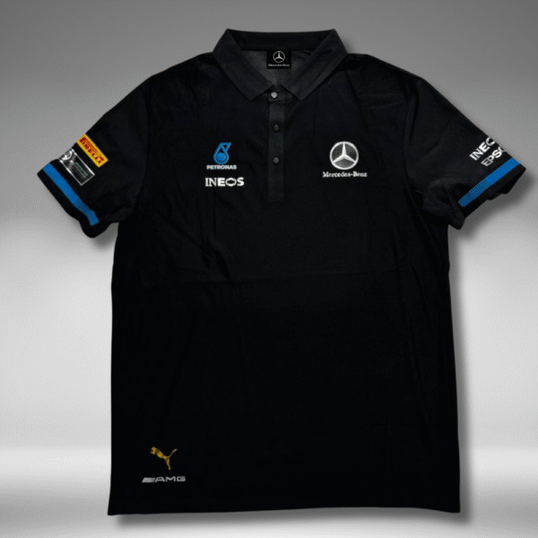 Polo Premium - Mercedes Benz Lineas mangas - Negro - Image 4
