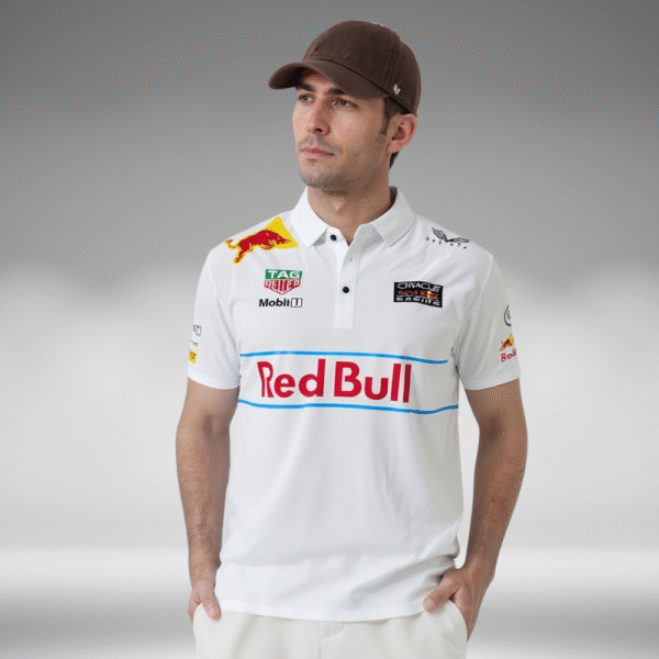 Polo Premium - Redbull Lineas Horizontales Frente - Blanco