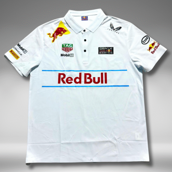 Polo Premium - Redbull Lineas Horizontales Frente - Blanco - Image 4