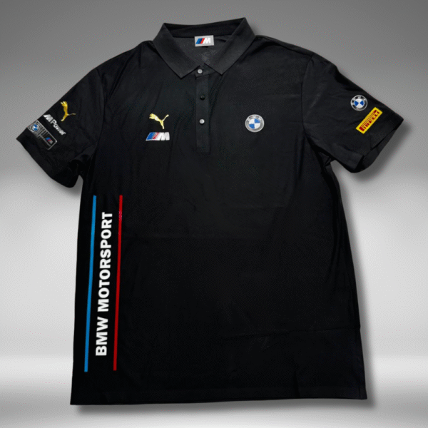 Polo Premium - BMW Lineas Lateralez Frente - Negro - Image 4