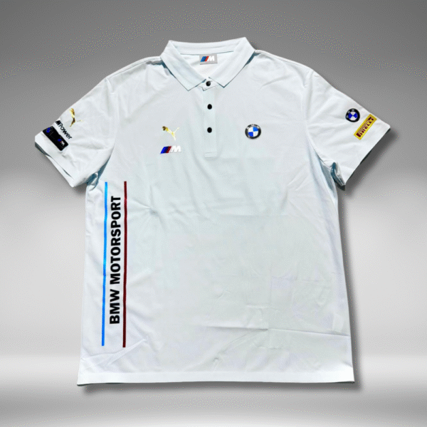 Polo Premium - BMW Lineas Laterales Frente - Blanco - Image 4