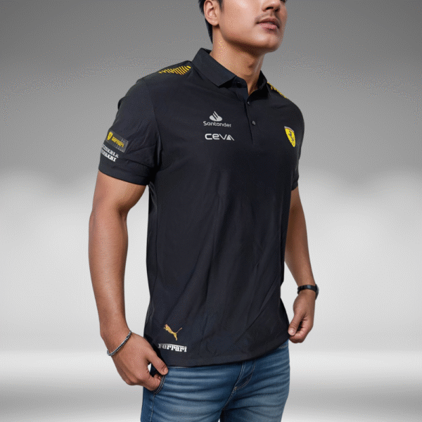 Polo Premium - Ferrari Lineas Hombros - Negro - Image 2