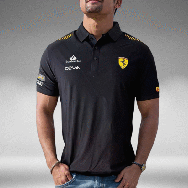Polo Premium - Ferrari Lineas Hombros - Negro - Image 3