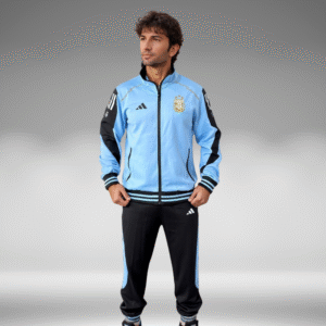 Sudadera Rib - Argentina - Negro / Azul Claro