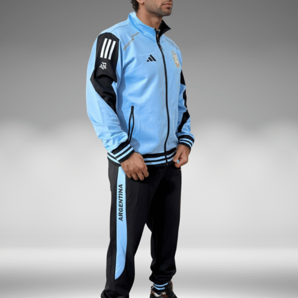 Sudadera Rib - Argentina - Negro / Azul Claro - Image 2