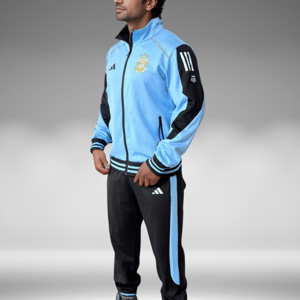 Sudadera Rib - Argentina - Negro / Azul Claro - Image 3