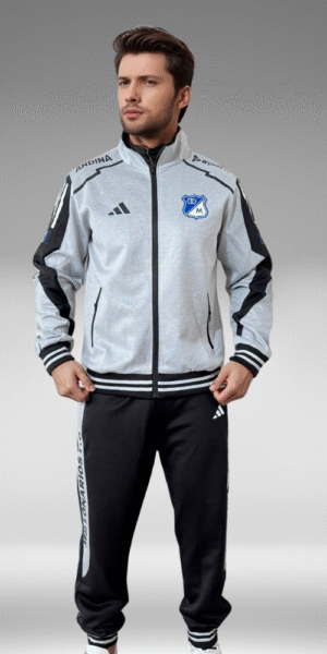 Sudadera Rib - Millonarios - Negro / Gris