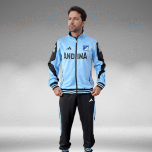 Sudadera Rib - Millonarios - Negro / Azul Claro