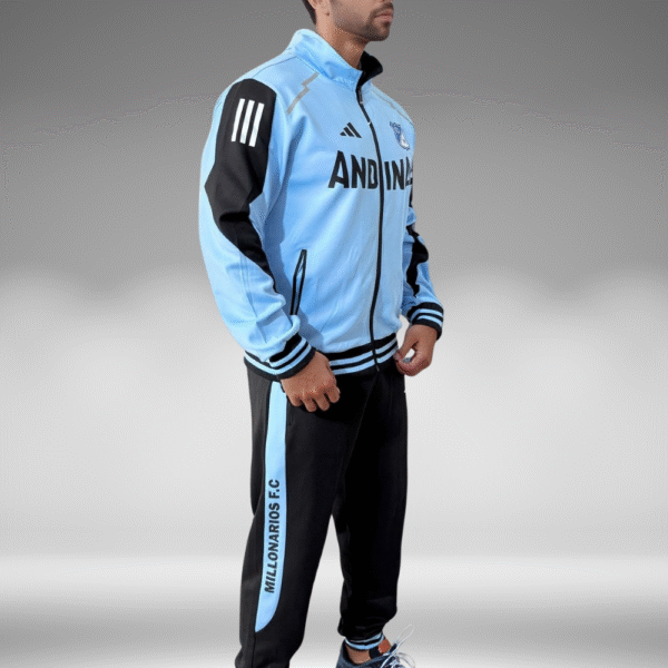 Sudadera Rib - Millonarios - Negro / Azul Claro - Image 2