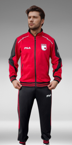 Sudadera Rib - Santa Fe - Negro / Rojo
