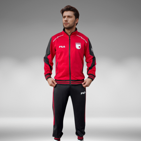 Sudadera Rib - Santa Fe - Negro / Rojo