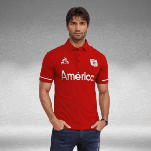 Polo Premium - America Lineas Mangas - Rojo