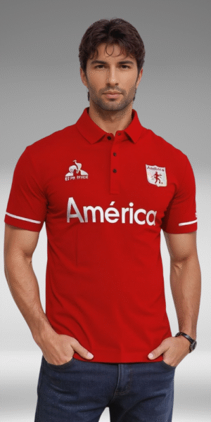 Polo Premium - America Lineas Mangas - Rojo