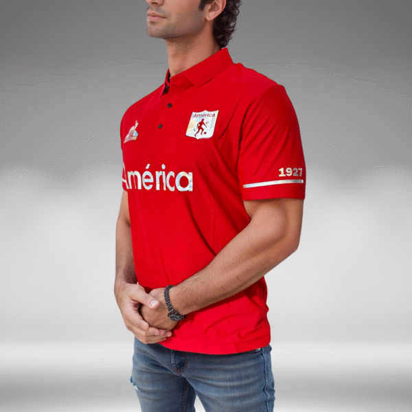 Polo Premium - America Lineas Mangas - Rojo - Image 2