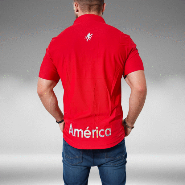 Polo Premium - America Lineas Mangas - Rojo - Image 3
