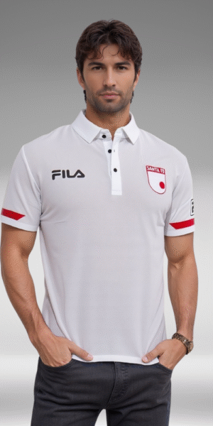 Polo Premium - Santa Fe Lineas Mangas - Blanco