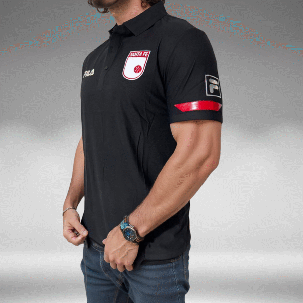 Polo Premium - Santa Fe Lineas Mangas - Negro - Image 2