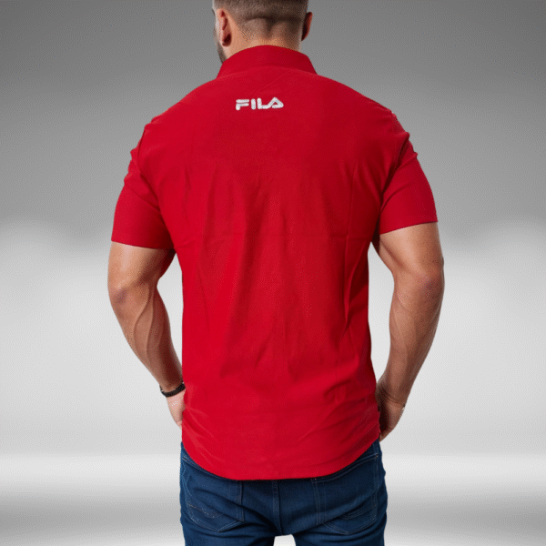 Polo Premium - Santa Fe Lineas Mangas - Rojo - Image 3