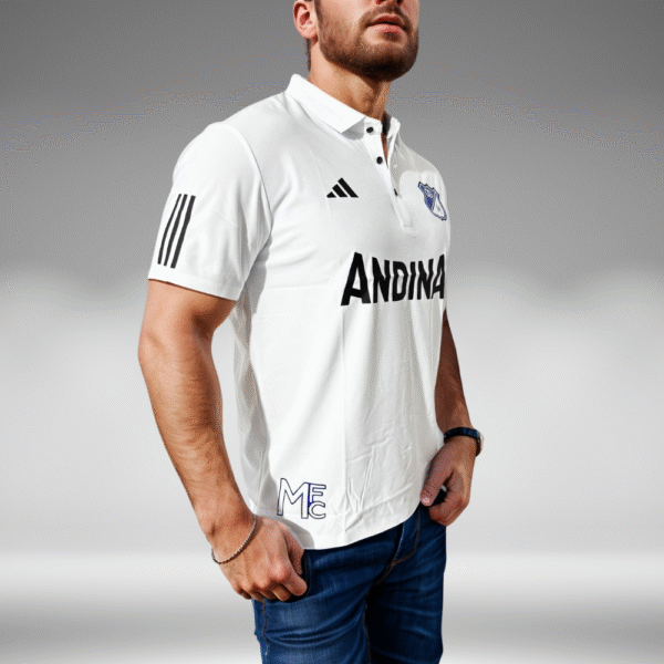 Polo Premium - Millonarios Lineas Mangas - Blanco - Image 2