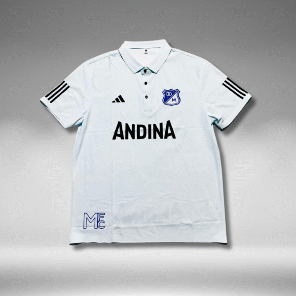 Polo Premium - Millonarios Lineas Mangas - Blanco - Image 4