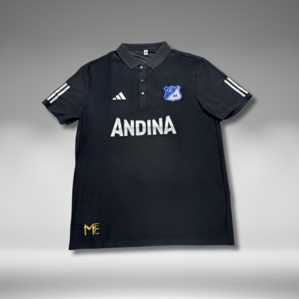 Polo Premium - Millonarios Lineas Mangas - Negro - Image 4