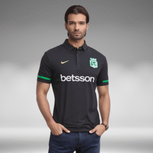 Polo Premium - Nacional Lineas Mangas - Negro