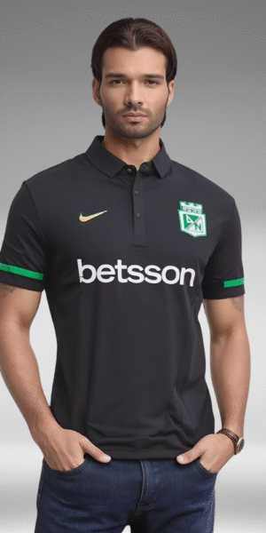 Polo Premium - Nacional Lineas Mangas - Negro