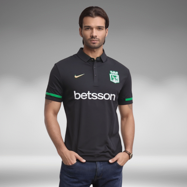 Polo Premium - Nacional Lineas Mangas - Negro