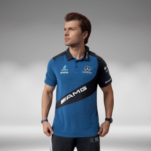 Polo Curva - Mercedes Benz AMG - Azul Petroleo/Negro