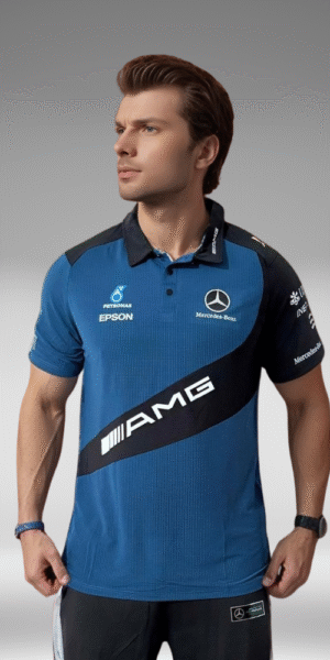 Polo Curva - Mercedes Benz AMG - Azul Petroleo/Negro