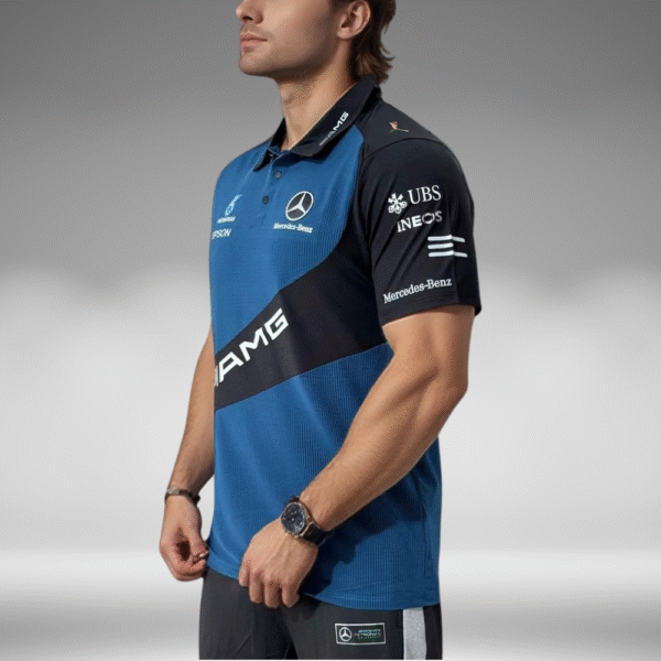 Polo Curva - Mercedes Benz AMG - Azul Petroleo/Negro - Image 3