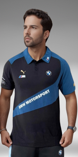 Polo Curva - BMW Motorsport - Negro/Azul Petroleo