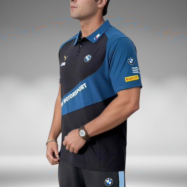 Polo Curva - BMW Motorsport - Negro/Azul Petroleo - Image 3
