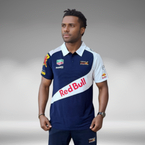 Polo Curva - Redbull Diagonal - Azul Oscuro/Blanco