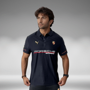 Polo Premium - Porsche Lineas Mangas - Negro