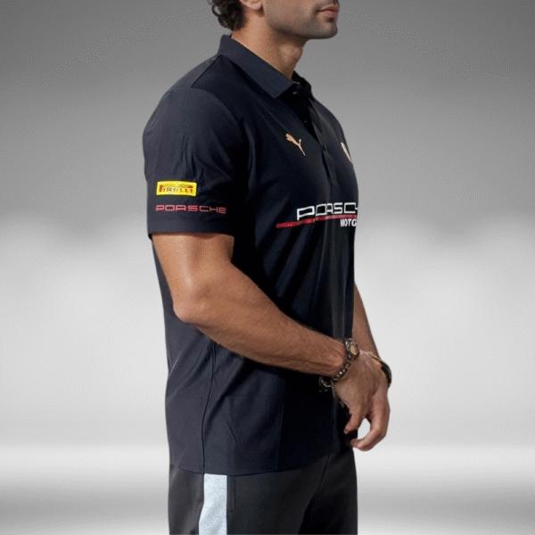 Polo Premium - Porsche Lineas Mangas - Negro - Image 2