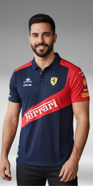 Polo Curva - Ferrari - Negro/Rojo