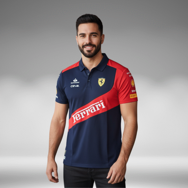 Polo Curva - Ferrari - Negro/Rojo