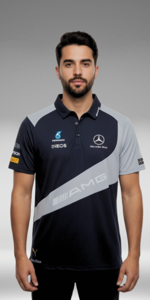 Polo Curva - Mercedes Benz AMG - Negro/Gris