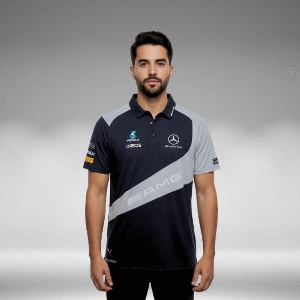 Polo Curva - Mercedes Benz AMG - Negro/Gris