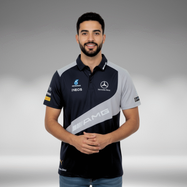 Polo Curva - Mercedes Benz AMG - Negro/Gris - Image 3